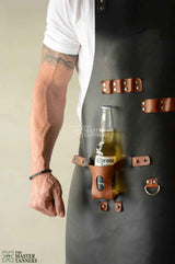 leather apron, leather chef apron, leather bbq apron, Leather Bartender Aprons 