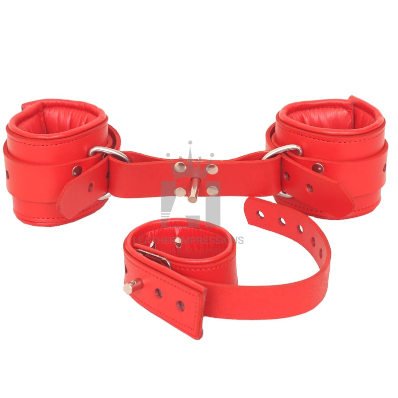 Wrist to Ball Leather Handcuffs| BDSM Cuffs