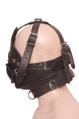 BDSM Head Harness Muzzle With Bondage Mouth Gag