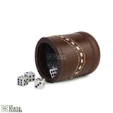 Leather Dice Cups, Brown Dice Cup, Leather Dice Cup, Baclgammon Dice Cup, Leather Backgammon dice cups