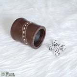 Leather Dice Cups, Brown Dice Cup, Leather Dice Cup, Baclgammon Dice Cup, Leather Backgammon dice cups