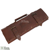 Leather Knife Roll, Leather Knife Rolls, Knife Rolls,  Chef Roll, Classic Brown Knife Roll, Classic Knife Roll, Leather Chef Knife Roll