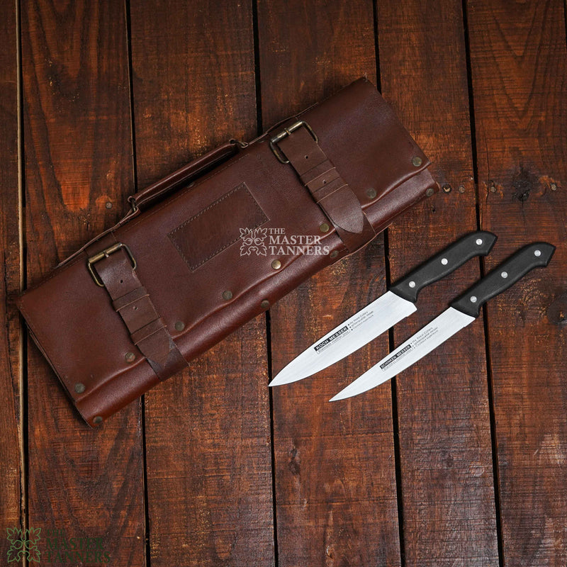 Leather Knife Roll, Leather Knife Rolls, Knife Rolls,  Chef Roll, Classic Brown Knife Roll, Classic Knife Roll, Leather Chef Knife Roll