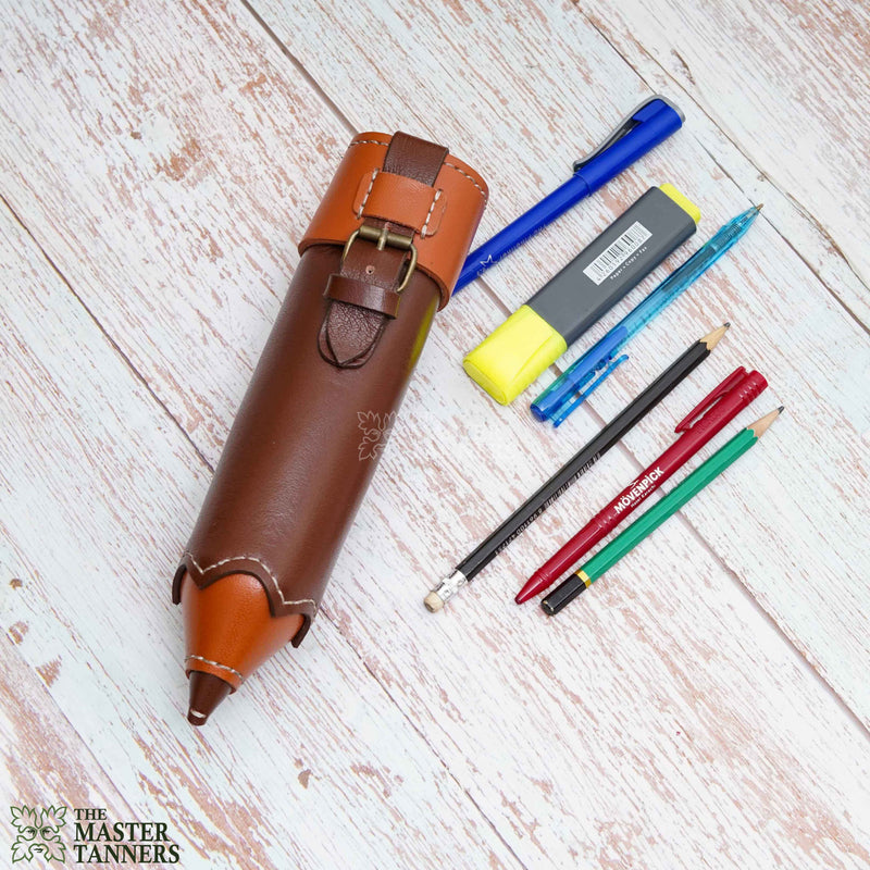 Leather Pencil Case, Leather Pencil Holder