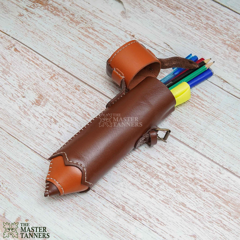 Leather Pencil Case, Leather Pencil Holder