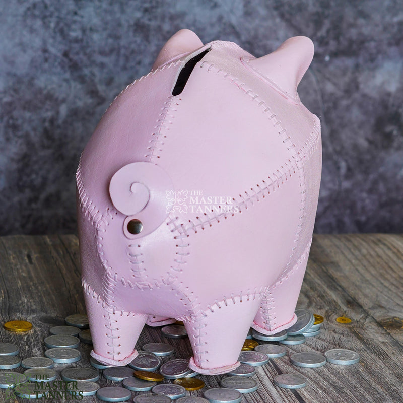 Leather Piggy Bank, Leather Money Box, Piggy Bank