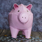 Leather Piggy Bank, Leather Money Box, Piggy Bank