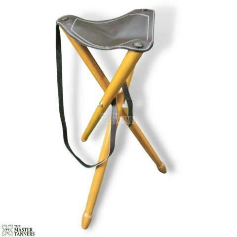 polo camping stool, leather camping stool, tripod folding stool, Camping Stool