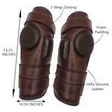 polo knee guard, leather polo knee guards, horse riding guard, leather riding guard