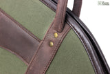 Green and Brown Waxed Canvas Leather Rifle Case