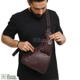 Leather Sling Bag, Sling Bag for men, Mens Leather sling bag, leather crossbody bag