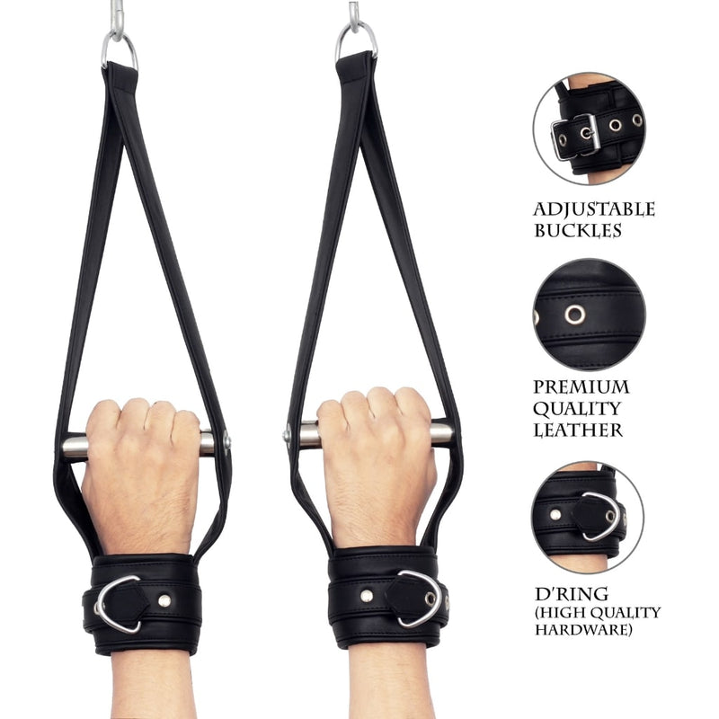 leather suspension cuffs, suspension cuffs, leather wrist cuffs, bondage suspension cuffs, bdsm suspension cuffs, leather suspension cuffs, fur lined leather suspension cuff kit with bondage ring, high quality heavy leather padded wrist suspension cuffs, leather ankle suspension cuff, leather bondage suspension cuffs, suspension cuffs, bondage suspension cuffs, bdsm suspension cuffs, bdsm leather suspension cuffs