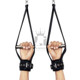 leather suspension cuffs, suspension cuffs, leather wrist cuffs, bondage suspension cuffs, bdsm suspension cuffs, leather suspension cuffs, fur lined leather suspension cuff kit with bondage ring, high quality heavy leather padded wrist suspension cuffs, leather ankle suspension cuff, leather bondage suspension cuffs, suspension cuffs, bondage suspension cuffs, bdsm suspension cuffs, bdsm leather suspension cuffs