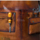 leather work apron, leather apron, professional leather apron, aprons with pockets