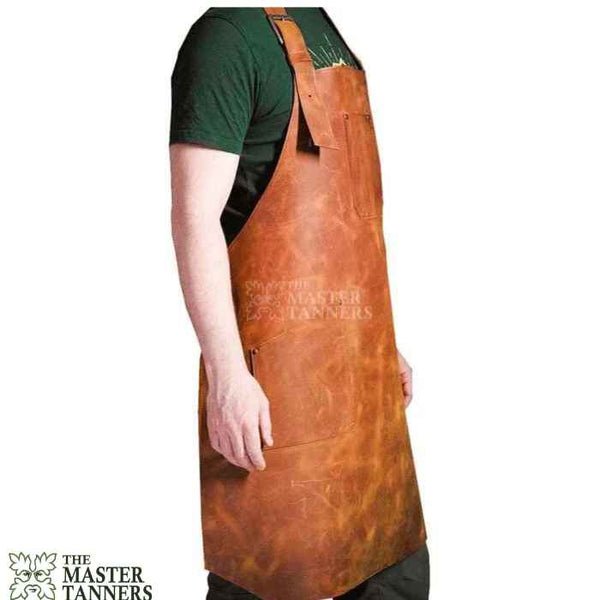 Leather Chef Apron, Leather Cooking Apron, Leather BBQ Apron, Leather Grilling Apron 