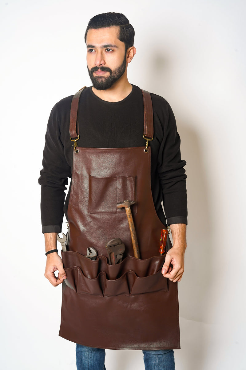 Leather work apron with pockets, Leather Aprons, Leather Woodworking Apron, Leather Butcher Apron, Leather Chef Apron, Leather Blacksmith Apron, Leather Barber Apron, Leather BBQ Apron, Leather Carpenters Apron, Leather Welding Apron