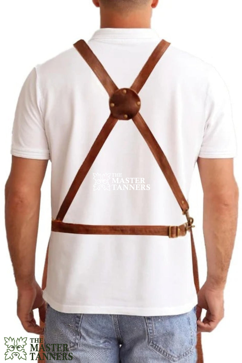 Leather work apron with pockets, Leather Aprons, Leather Woodworking Apron, Leather Butcher Apron, Leather Chef Apron, Leather Blacksmith Apron, Leather Barber Apron, Leather BBQ Apron, Leather Carpenters Apron, Leather Welding Apron