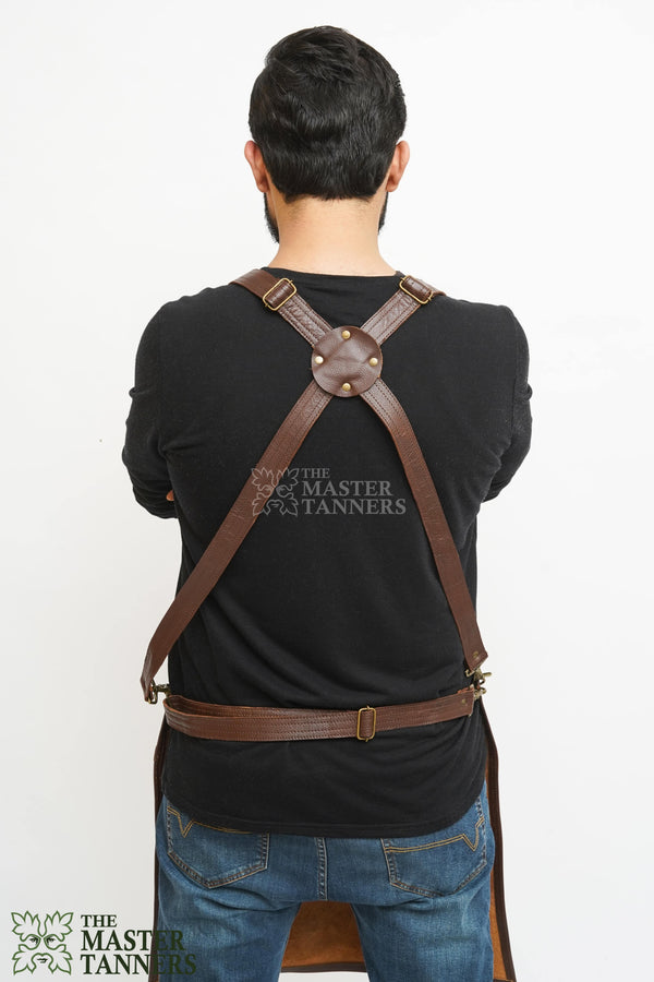 Leather work apron with pockets, Leather Aprons, Leather Woodworking Apron, Leather Butcher Apron, Leather Chef Apron, Leather Blacksmith Apron, Leather Barber Apron, Leather BBQ Apron, Leather Carpenters Apron, Leather Welding Apron