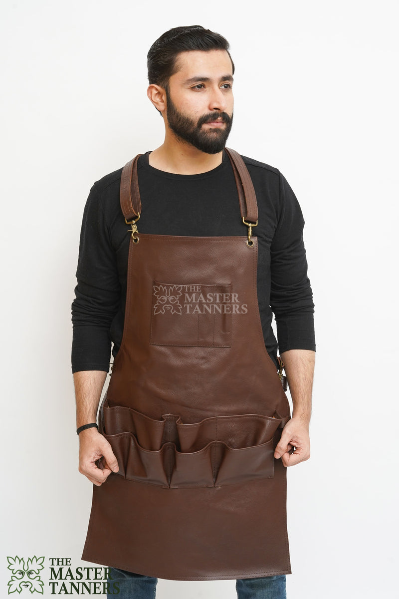 Leather work apron with pockets, Leather Aprons, Leather Woodworking Apron, Leather Butcher Apron, Leather Chef Apron, Leather Blacksmith Apron, Leather Barber Apron, Leather BBQ Apron, Leather Carpenters Apron, Leather Welding Apron