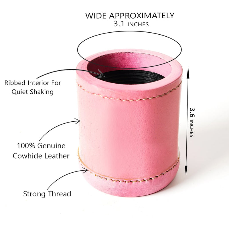 Leather Dice Cups, Leather Dice Cup, Dice Shaker, Dice Roller, Pink Leather Dice Cup, Leather Liar's Dice Cup