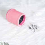 Leather Dice Cups, Leather Dice Cup, Dice Shaker, Dice Roller, Pink Leather Dice Cup, Leather Liar's Dice Cup