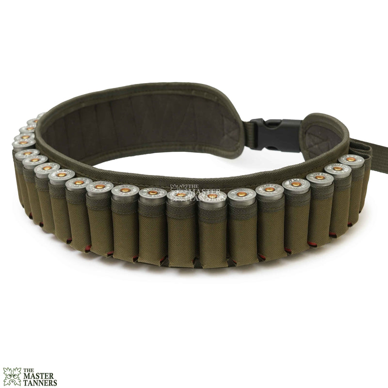 canvas cartridge belt, shooting shell holder, olive cartridge belt, canvas shooting shell holder, shotgun cartridge belt, Shotgun Shell Holder