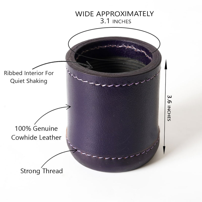 Leather Dice Cups, Purple Dice Cup, Leather Dice Cup, Dice Shaker, Leather Dice Shaker