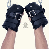 leather suspension cuffs, suspension cuffs, leather wrist cuffs, bondage suspension cuffs, bdsm suspension cuffs, bondage wrist suspension cuffs, bdsm wrist suspension cuffs, bdsm cuffs, bondage cuffs,