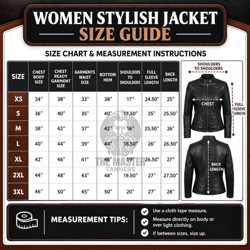 Genuine Leather Bomber Jacket  For Women