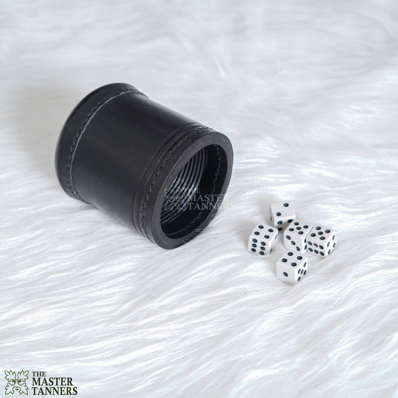 Leather Dice Cups, Black Dice Cup, Leather Dice Cup