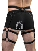 mens leather harness, leather thigh harness, bondage harness, Leather Thigh Harness