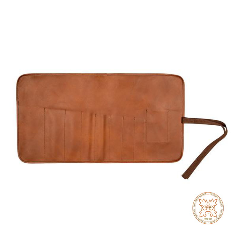 Classic Brown Knife Roll, Leather Tool Bag, Classic Knife Roll
