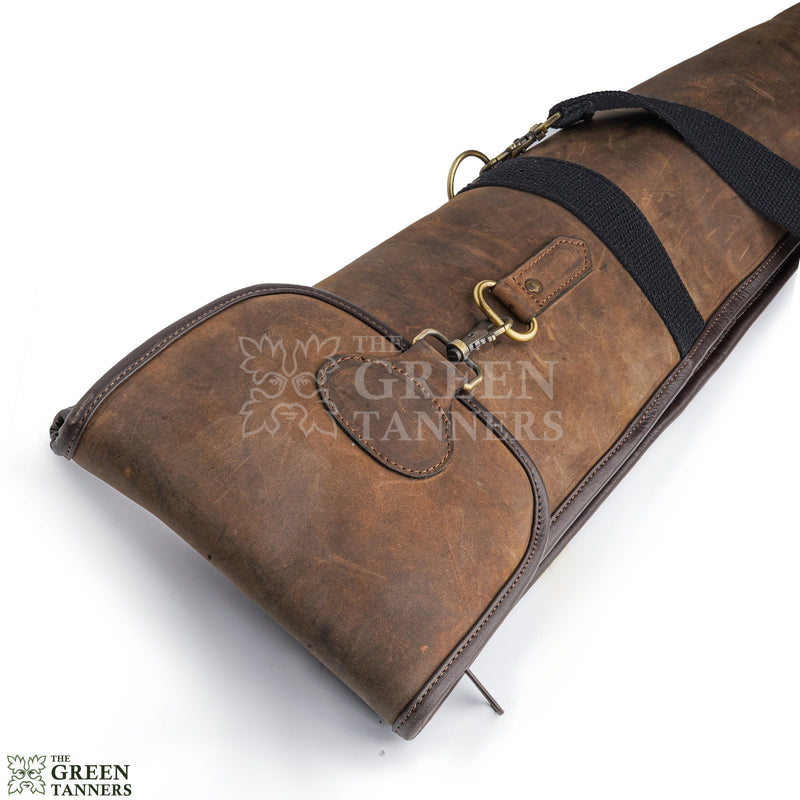 distressed leather gun case, distressed leather rifle case, distressed leather shotgun case, distressed leather gun slip case, Shotgun Cases Leather