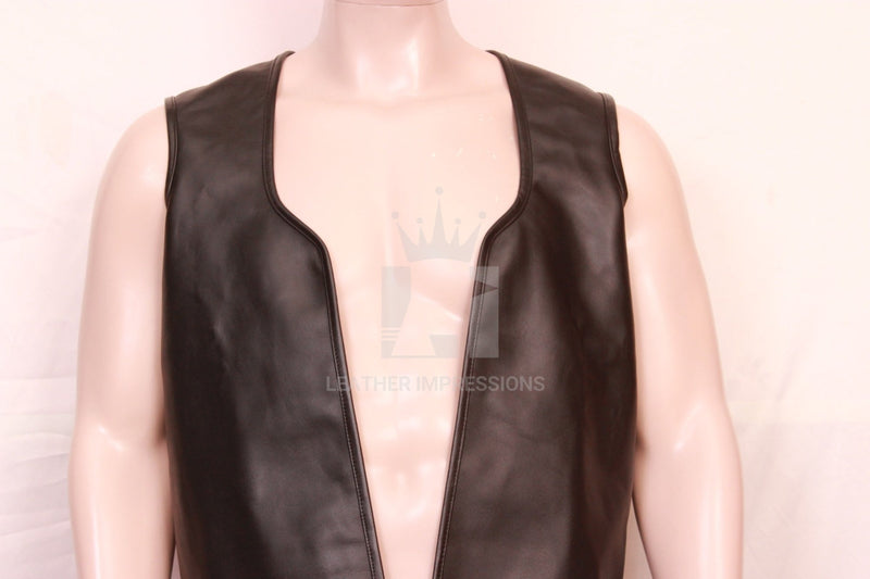 leather camping vest, leather vest, handcrafted leather vest, leather bondage vest, leather bdsm vest