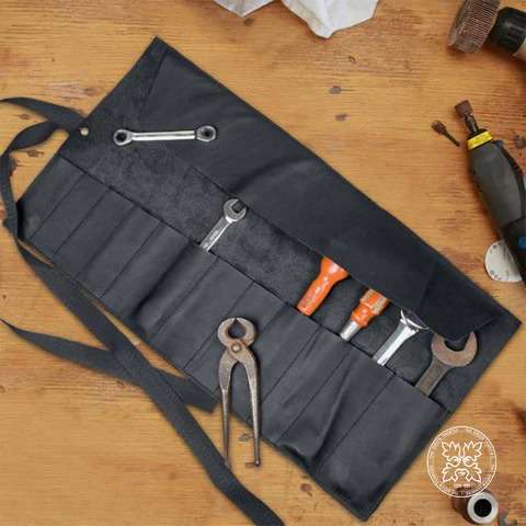 Leather tool wrap, Leather tool bag, Classic tool bag
