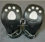 leather bondage mittens, leather mitts, leather bondage mitts, bdsm mittens, bdsm mitts, Bondage Mitts