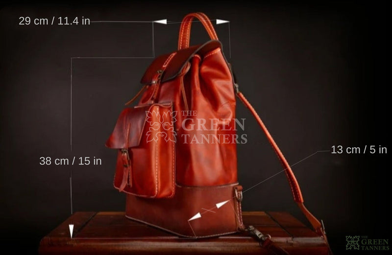 leather backpack, leather bag, leather bucket bag