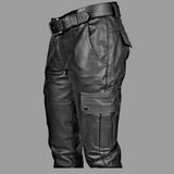 leather pants, leather BDSM Pants, Leather Bondage Pants, Gay Leather Pants, Leather pants mens, Leather Bluf Men's Trousers