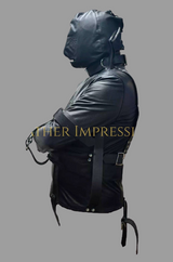 leather straitjacket bondage, leather straight jacket, straight jacket bdsm, leather straitjackets, leather kinky straight jacket