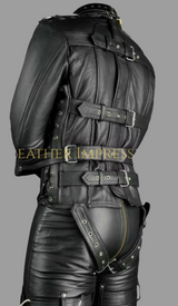 leather straitjacket bondage, leather straight jacket, straight jacket bdsm, leather straitjackets