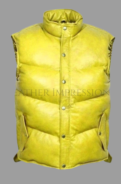 leather vest, gay leather vest, leather vest bdsm, bondage leather vest, leather puffer vest, quilted vest