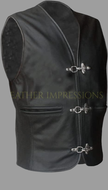 leather vest, gay leather vest, leather vest bdsm, bondage leather vest