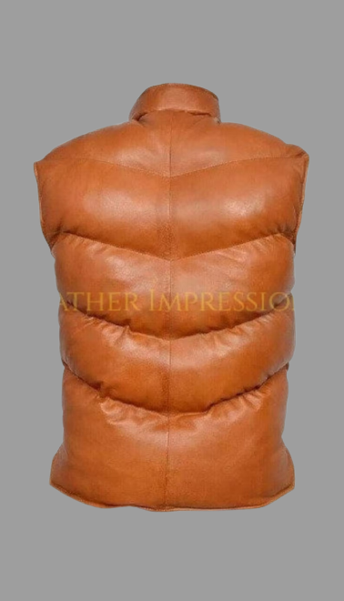 leather vest, gay leather vest, leather vest bdsm, bondage leather vest, leather puffer vest, quilted vest