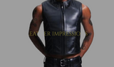 leather vests, gay leather vest, bondage leather vest, leather bdsm vest