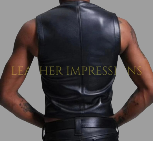 leather vests, gay leather vest, bondage leather vest, leather bdsm vest