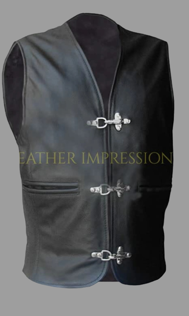 leather vest, gay leather vest, leather vest bdsm, bondage leather vest