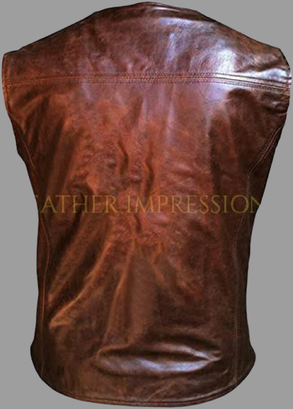 leather vest, gay leather vest, leather vest bdsm, bondage leather vest