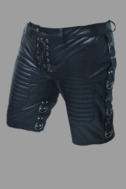 leather shorts, leather shorts bondage, leather shorts bdsm, leather gay shorts, gay leather shorts