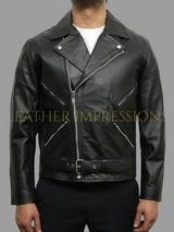 leather jacket, leather zipper jacket, genuine leather jacket, leather biker jacket