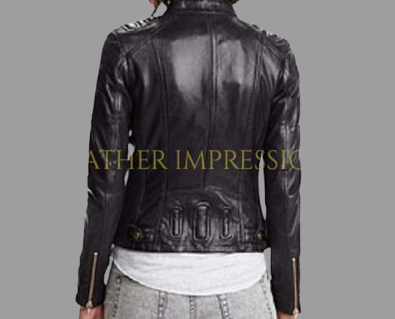 leather jacket, leather zipper jacket, genuine leather jacket, leather biker jacket, women jacket, biker women jacket